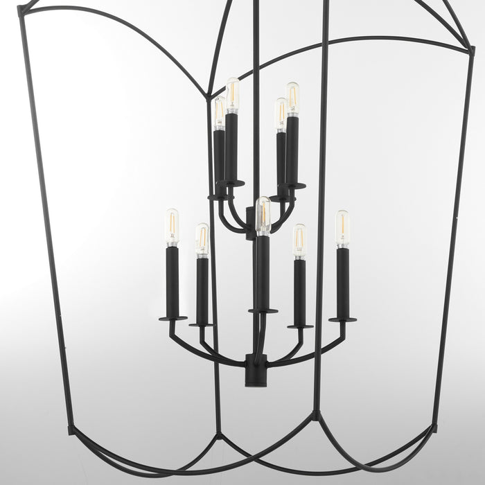 Myhouse Lighting Quorum - 6812-9-59 - Nine Light Entry - Mantle - Matte Black