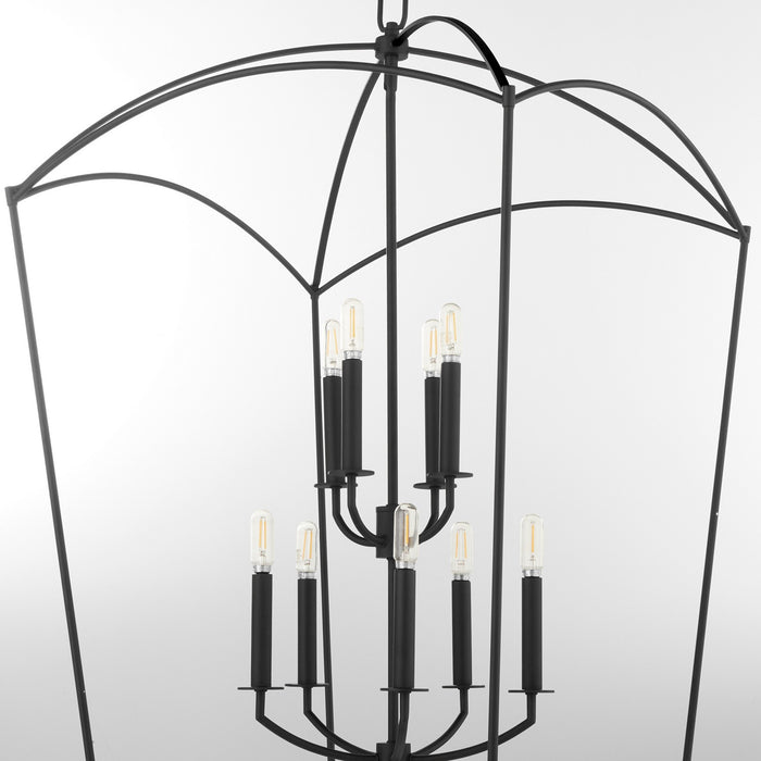 Myhouse Lighting Quorum - 6812-9-59 - Nine Light Entry - Mantle - Matte Black