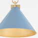 Myhouse Lighting Quorum - 68-16-1280 - One Light Pendant - Jackson - Blue w/ Aged Brass