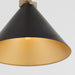 Myhouse Lighting Quorum - 68-16-5980 - One Light Pendant - Jackson - Matte Black w/ Aged Brass