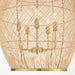 Myhouse Lighting Quorum - 6900-5-80 - Five Light Pendant - Rattan - Aged Brass