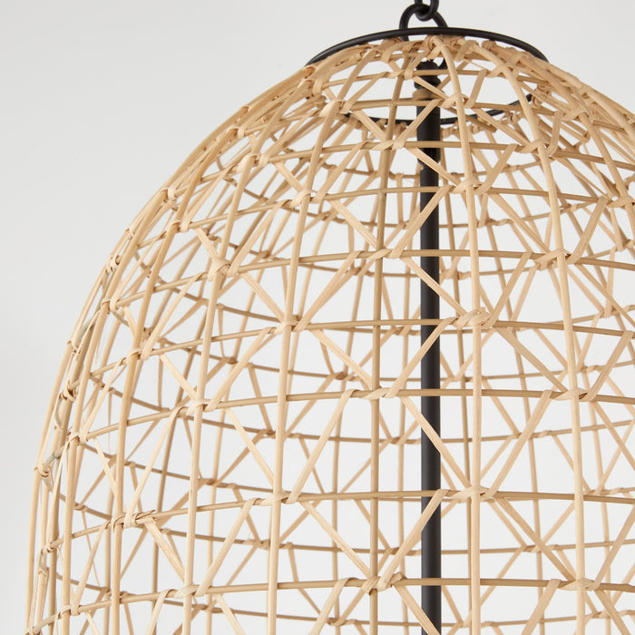 Myhouse Lighting Quorum - 6902-3-59 - Three Light Pendant - Rattan - Matte Black