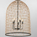 Myhouse Lighting Quorum - 6902-5-59 - Five Light Pendant - Rattan - Matte Black