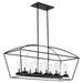 Myhouse Lighting Quorum - 71-10-59 - Ten Light Linear Chandelier - Odeon - Matte Black