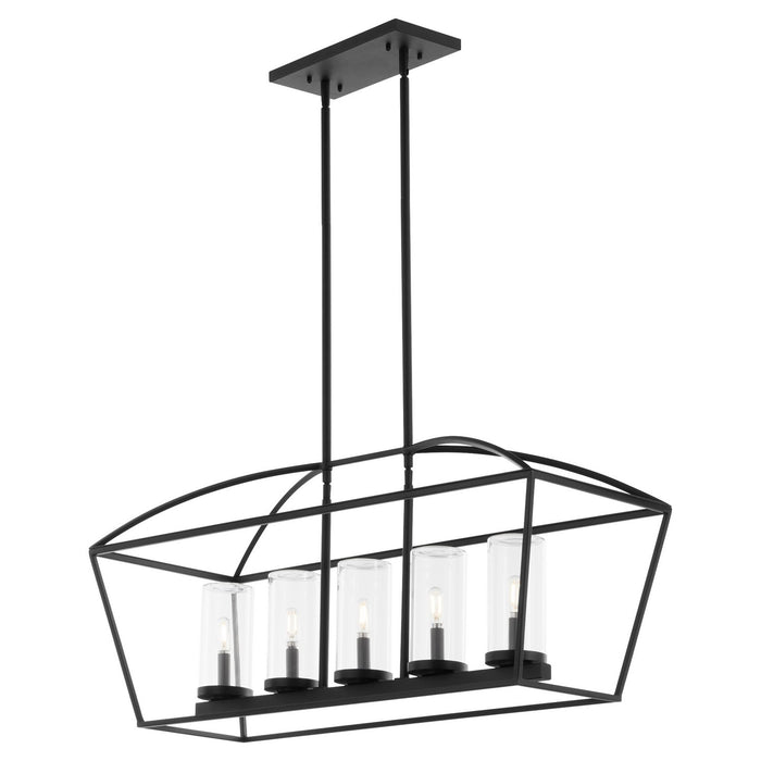 Myhouse Lighting Quorum - 71-5-59 - Five Light Linear Chandelier - Odeon - Matte Black