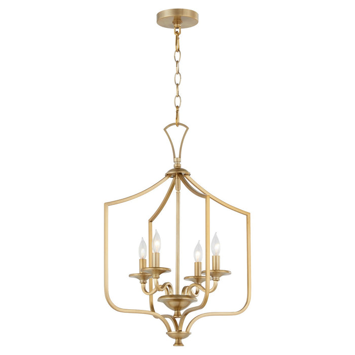 Myhouse Lighting Quorum - 8021-4-80 - Four Light Entry - Maryse - Aged Brass