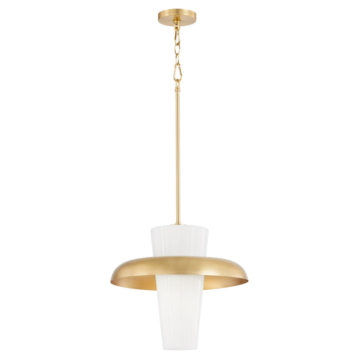 Myhouse Lighting Quorum - 8227-20-80 - One Light Pendant - Mallory - Aged Brass