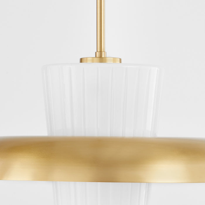 Myhouse Lighting Quorum - 8227-20-80 - One Light Pendant - Mallory - Aged Brass
