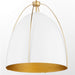 Myhouse Lighting Quorum - 860-3-0880 - Three Light Pendant - Jamie - Studio White w/ Aged Brass