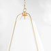 Myhouse Lighting Quorum - 861-3-0880 - Three Light Pendant - Jamie - Studio White w/ Aged Brass