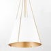 Myhouse Lighting Quorum - 862-1-0880 - One Light Pendant - Denise - Studio White w/ Aged Brass