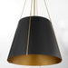 Myhouse Lighting Quorum - 862-3-5980 - Three Light Pendant - Denise - Matte Black w/ Aged Brass