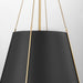 Myhouse Lighting Quorum - 862-3-5980 - Three Light Pendant - Denise - Matte Black w/ Aged Brass