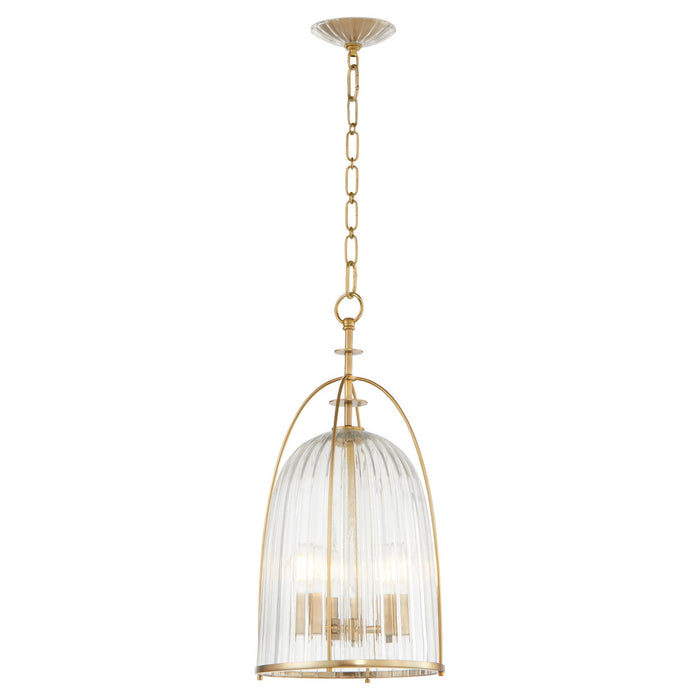 Myhouse Lighting Quorum - 863-3-80 - Three Light Pendant - Alice - Aged Brass