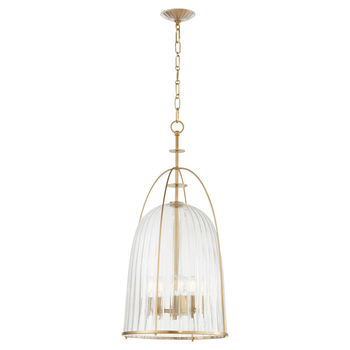 Myhouse Lighting Quorum - 864-3-80 - Three Light Pendant - Alice - Aged Brass