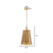 Myhouse Lighting Quorum - 87-1-75 - One Light Pendant - Artisan - Artisan Brass