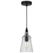 Myhouse Lighting Generation Lighting. - P1449MBK - One Light Mini Pendant - Loras - Midnight Black