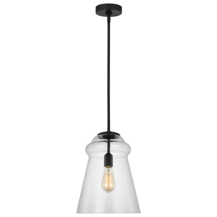 Myhouse Lighting Generation Lighting. - P1459MBK - One Light Pendant - Loras - Midnight Black