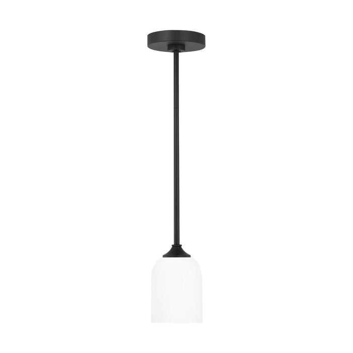 Myhouse Lighting Generation Lighting. - GLP1021MBK - One Light Mini Pendant - Emile - Midnight Black