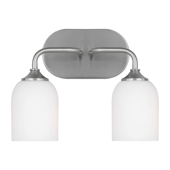 Myhouse Lighting Generation Lighting. - GLV1022BS - Two Light Vanity - Emile - Brushed Steel