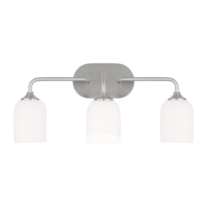 Myhouse Lighting Generation Lighting. - GLV1023BS - Three Light Vanity - Emile - Brushed Steel