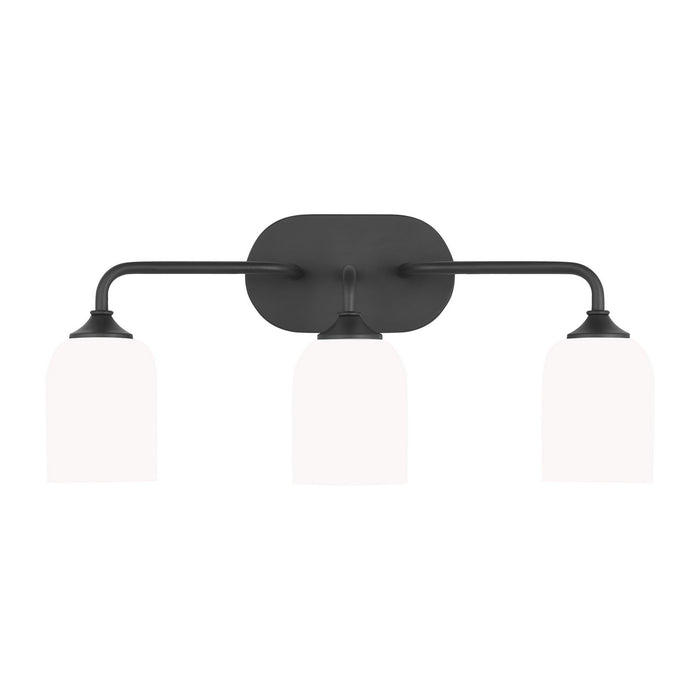 Myhouse Lighting Generation Lighting. - GLV1023MBK - Three Light Vanity - Emile - Midnight Black