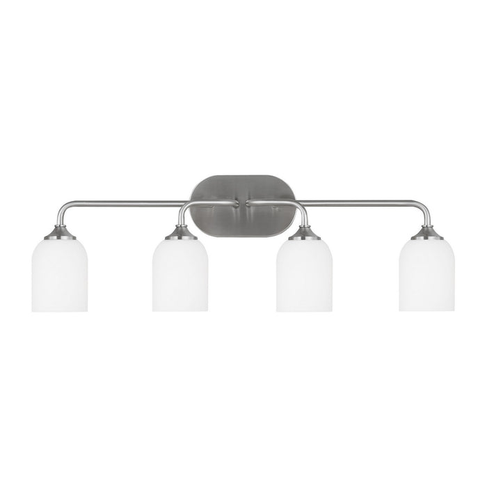 Myhouse Lighting Generation Lighting. - GLV1024BS - Four Light Vanity - Emile - Brushed Steel