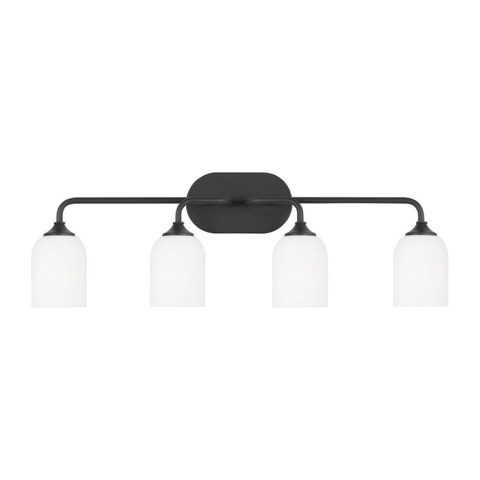 Myhouse Lighting Generation Lighting. - GLV1024MBK - Four Light Vanity - Emile - Midnight Black