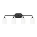 Myhouse Lighting Generation Lighting. - GLV1024MBK - Four Light Vanity - Emile - Midnight Black