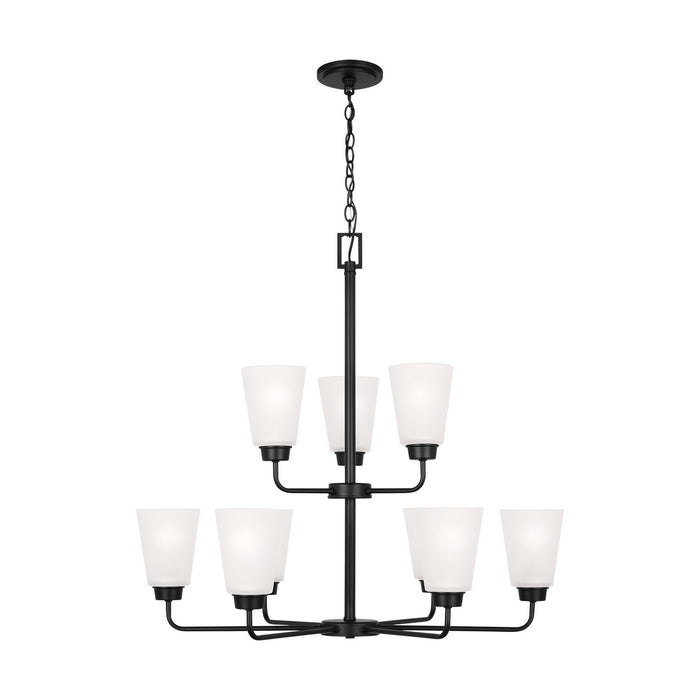 Myhouse Lighting Generation Lighting. - 3115209-112 - Nine Light Chandelier - Kerrville - Midnight Black