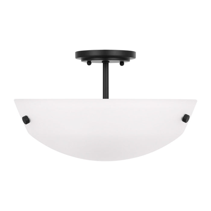 Myhouse Lighting Generation Lighting. - 7715202-112 - Two Light Semi-Flush Convertible Pendant - Kerrville - Midnight Black