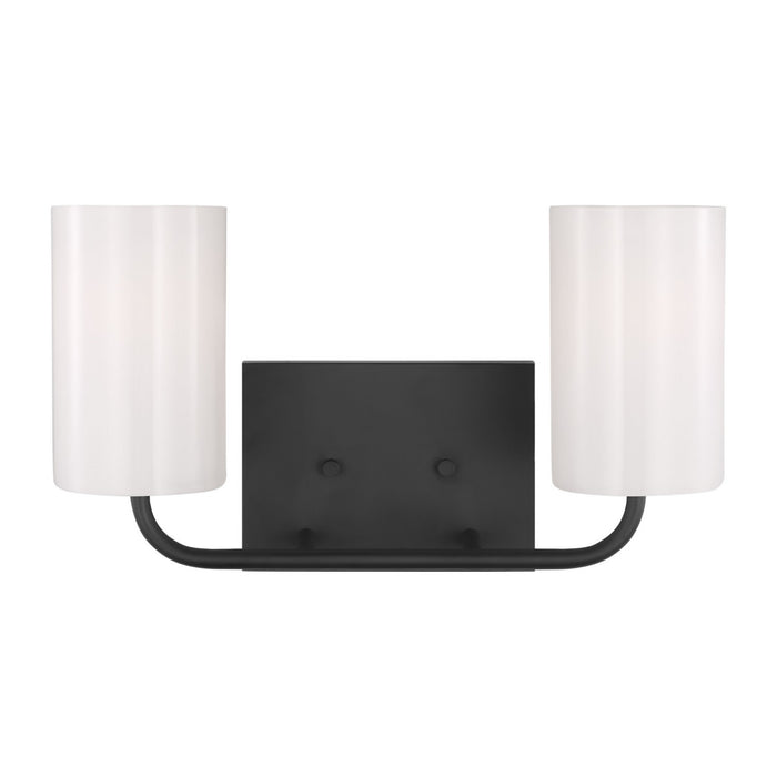 Myhouse Lighting Generation Lighting. - GLV1002MBK - Two Light Vanity - Rhett - Midnight Black