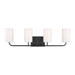 Myhouse Lighting Generation Lighting. - GLV1004MBK - Four Light Vanity - Rhett - Midnight Black