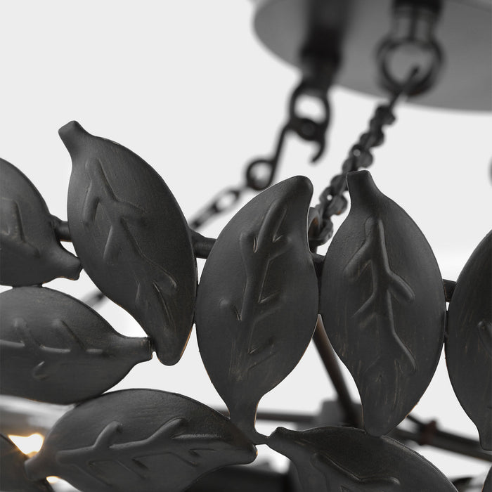 Myhouse Lighting Visual Comfort Studio - AF1173AI - Three Light Semi-Flush Mount - Kelan - Aged Iron