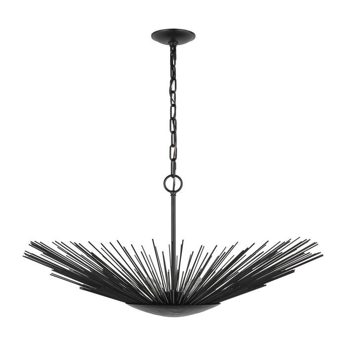 Myhouse Lighting Visual Comfort Studio - AP1084AI - One Light Pendant - Helios - Aged Iron