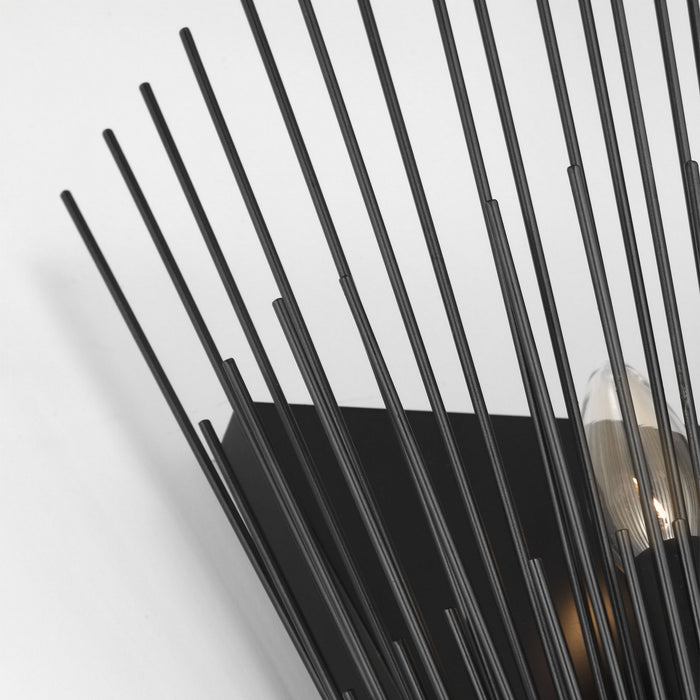 Myhouse Lighting Visual Comfort Studio - AW1101AI - Three Light Pocket Sconce - Helios - Aged Iron