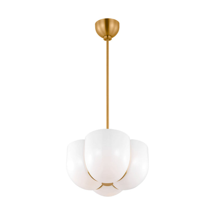 Myhouse Lighting Visual Comfort Studio - LXP1044BBS - Four Light Pendant - Cheverny - Burnished Brass