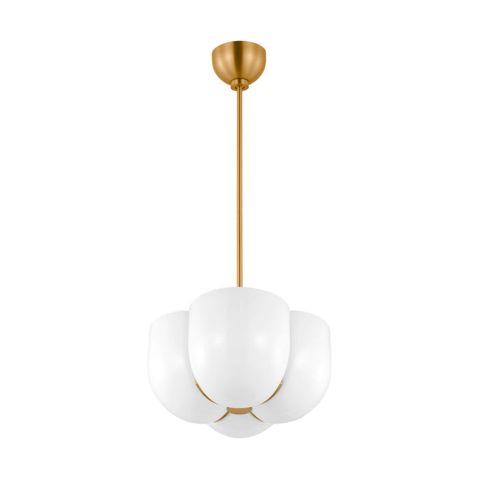 Myhouse Lighting Visual Comfort Studio - LXP1044BBS - Four Light Pendant - Cheverny - Burnished Brass