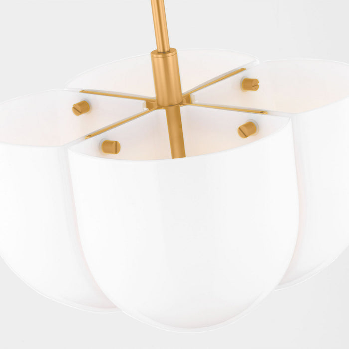 Myhouse Lighting Visual Comfort Studio - LXP1044BBS - Four Light Pendant - Cheverny - Burnished Brass