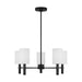 Myhouse Lighting Visual Comfort Studio - DJC1135MBK - Five Light Chandelier - Manor - Midnight Black