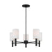 Myhouse Lighting Visual Comfort Studio - DJC1135MBK - Five Light Chandelier - Manor - Midnight Black