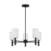 Myhouse Lighting Visual Comfort Studio - DJC1135MBK - Five Light Chandelier - Manor - Midnight Black