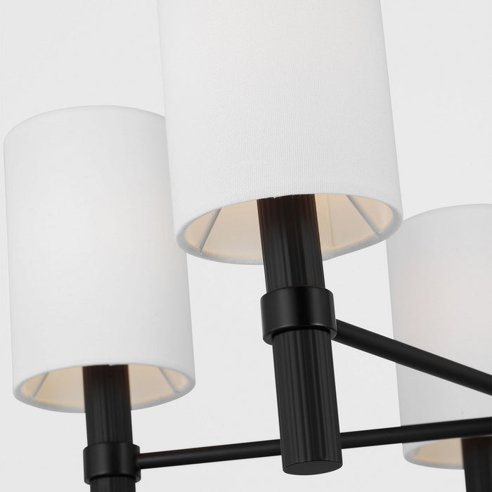Myhouse Lighting Visual Comfort Studio - DJC1135MBK - Five Light Chandelier - Manor - Midnight Black