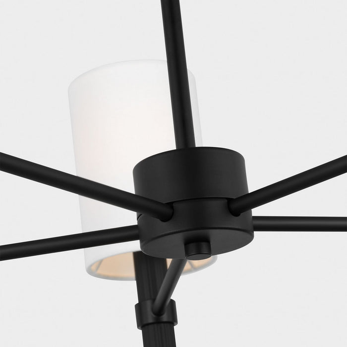 Myhouse Lighting Visual Comfort Studio - DJC1135MBK - Five Light Chandelier - Manor - Midnight Black