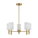 Myhouse Lighting Visual Comfort Studio - DJC1135SB - Five Light Chandelier - Manor - Satin Brass