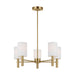 Myhouse Lighting Visual Comfort Studio - DJC1135SB - Five Light Chandelier - Manor - Satin Brass