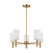 Myhouse Lighting Visual Comfort Studio - DJC1135SB - Five Light Chandelier - Manor - Satin Brass