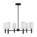 Myhouse Lighting Visual Comfort Studio - DJC1146MBK - Six Light Chandelier - Manor - Midnight Black
