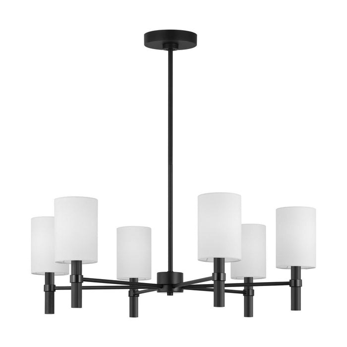 Myhouse Lighting Visual Comfort Studio - DJC1146MBK - Six Light Chandelier - Manor - Midnight Black
