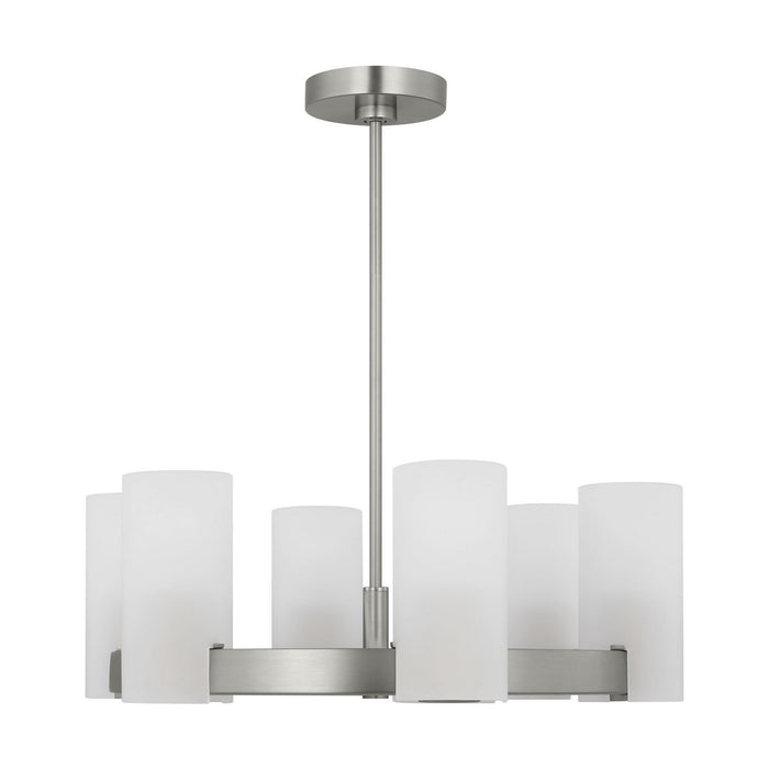Myhouse Lighting Visual Comfort Studio - DJC1156BS - Six Light Chandelier - Rhode - Brushed Steel
